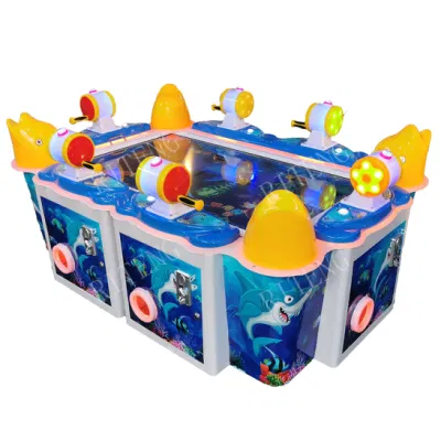 Hot Sale Kids Indoor 6 Players Fish Games Coin Operated Arcade Video Fishing Lottery Game Machine for Sale